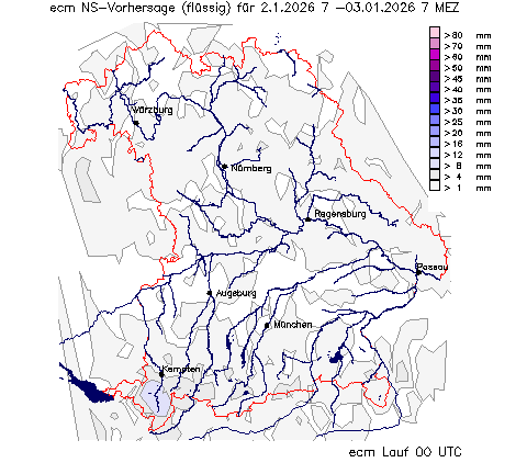 ECM Niederschlagsvorhersage (Summe) für 24 Stunden vom 02.01.2026 wurde nicht gefunden!