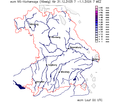 ECM Niederschlagsvorhersage (Summe) für Folgetag vom 30.12.2025 wurde nicht gefunden!