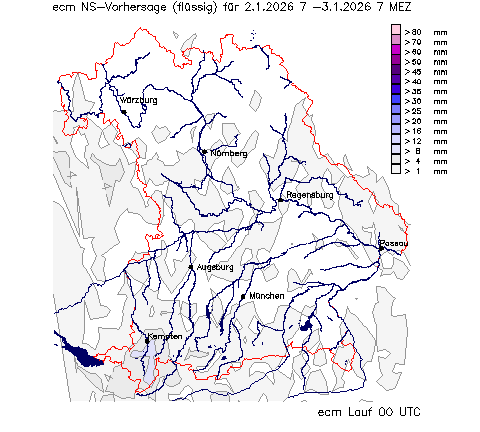 ECM Niederschlagsvorhersage (Summe) für Übermorgen  vom 31.12.2025 wurde nicht gefunden!