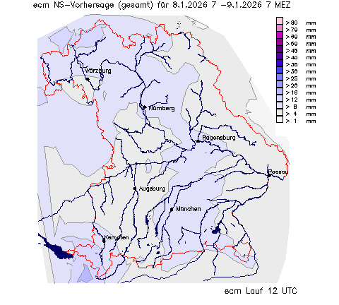 ECM Niederschlagsvorhersage (Summe) für Folgetag vom 07.01.2026 wurde nicht gefunden!