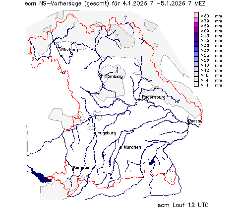 ECM Niederschlagsvorhersage (Summe) für Übermorgen vom 01.01.2026 wurde nicht gefunden!