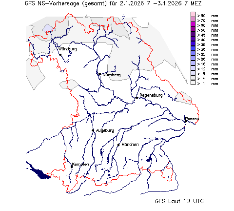 GFS Niederschlagsvorhersage (Summe) für Übermorgen vom 30.12.2025 wurde nicht gefunden!