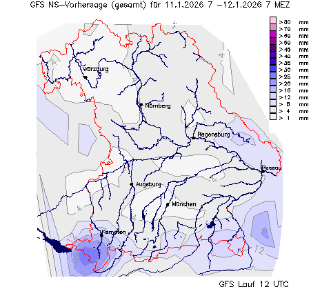 GFS Niederschlagsvorhersage (Summe) für Übermorgen vom 08.01.2026 wurde nicht gefunden!